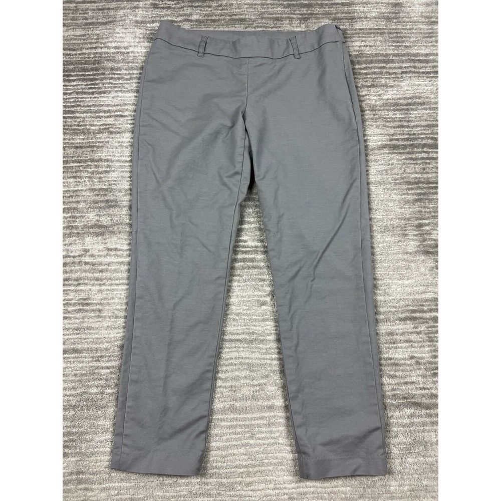 Willi Smith Pants Womens 6 Gray‎ Cotton Blend Side Zip Casual Career